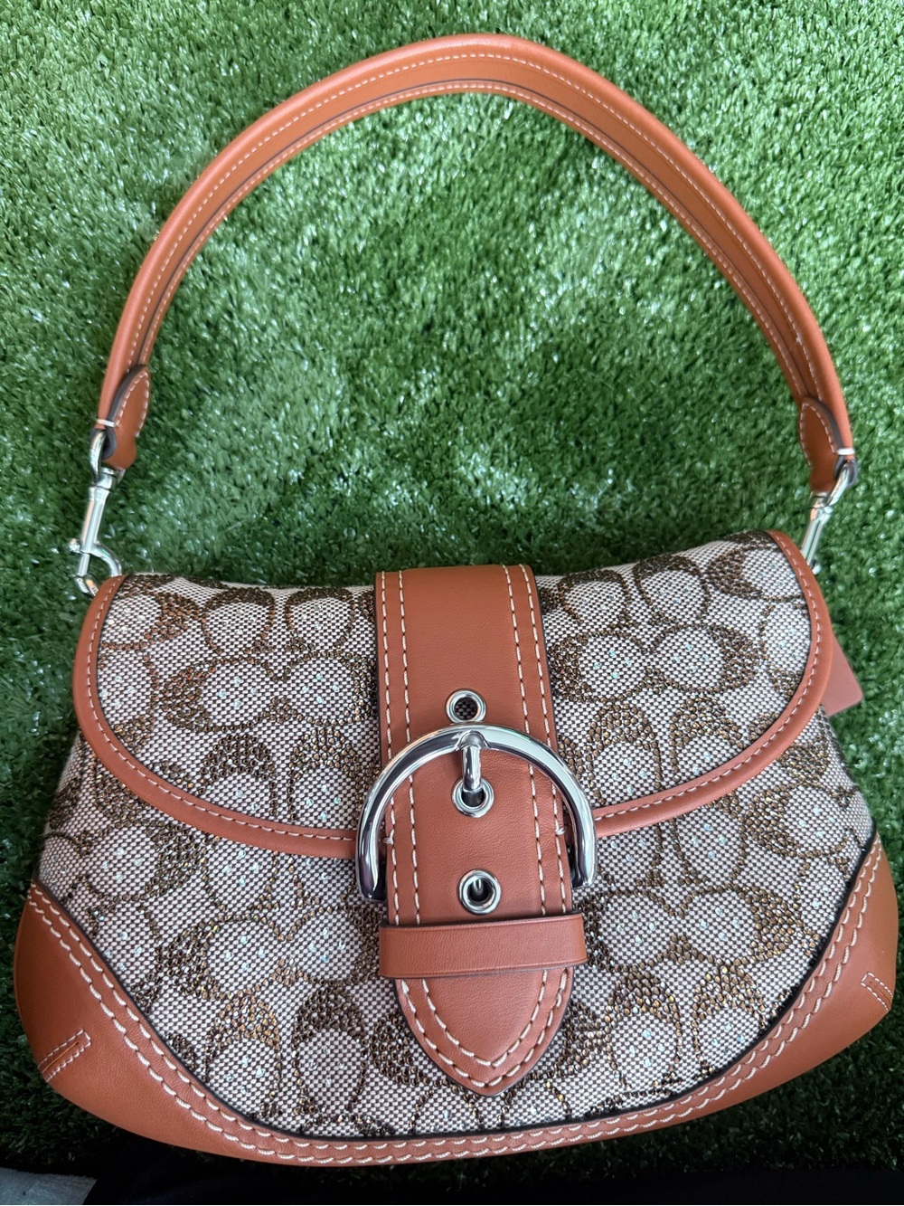 Coach Soho Flap in Crystal Signature Jacquard - RARE unicorn bag